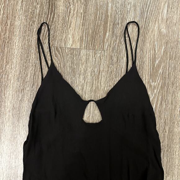 Reformation Black Cutout Slip Mini Dress Size Medium Open Back Double Strap LBD - Picture 10 of 11